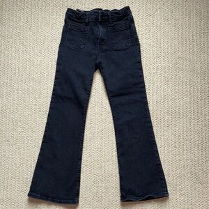 GAP Kids Black Flared Jeans 70s Flare High Rise Girls 10 slim